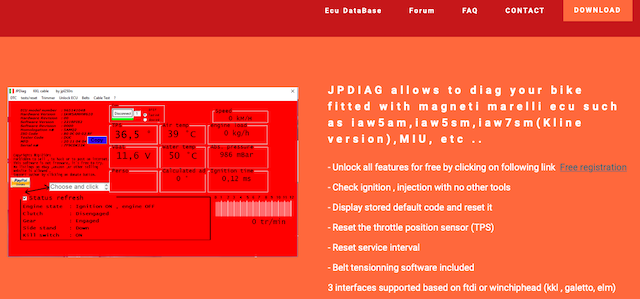 Ducati diagnostic software JPDiag